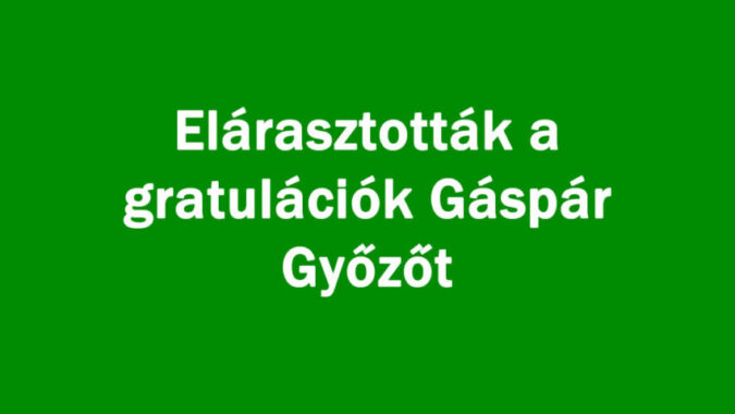 Elárasztották a gratulációk Gáspár Győzőt