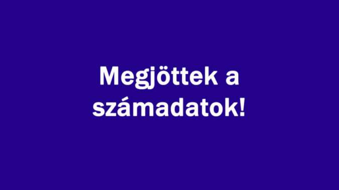 Megjöttek a számadatok!