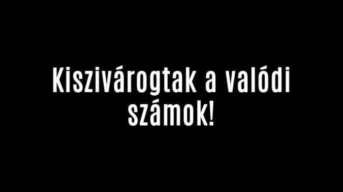 Kiszivárogtak a valódi számok!