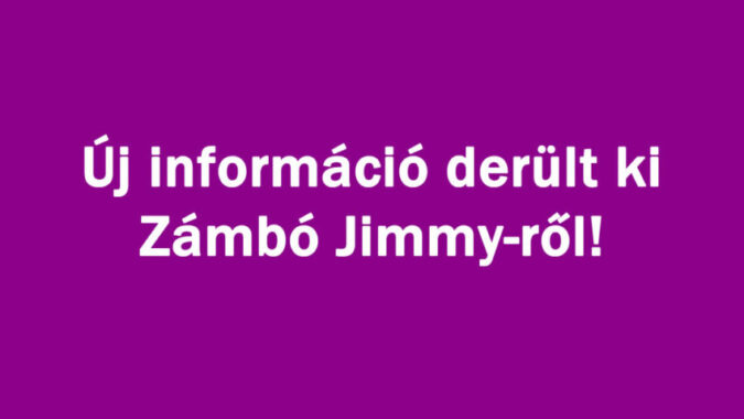 Új információ derült ki Zámbó Jimmy-ről!